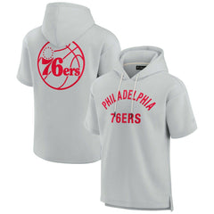 Gray Philadelphia 76ers Unisex Elements Super Soft Fleece Short Sleeve Pullover Hoodie | NBA