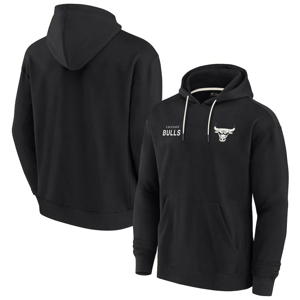 Black Chicago Bulls Unisex Elements Super Soft Fleece Pullover Hoodie | NBA