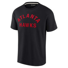 Black Atlanta Hawks Unisex Elements Super Soft Short Sleeve T-Shirt | NBA