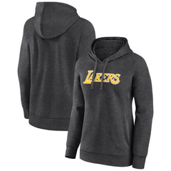Charcoal Los Angeles Lakers Women's Wordmark Alt Pullover Hoodie | NBA