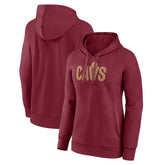 Wine Cleveland Cavaliers Women's Wordmark Alt Pullover Hoodie sale | NBA