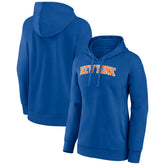 Royal New York Knicks Women's Wordmark Alt Pullover Hoodie | NBA