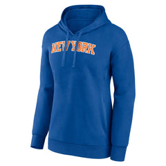 Royal New York Knicks Women's Wordmark Alt Pullover Hoodie | NBA