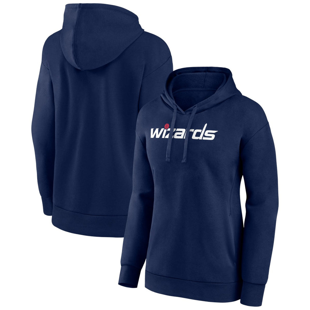 Navy Washington Wizards Women's Wordmark Alt Pullover Hoodie | NBA