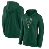Hunter Green Milwaukee Bucks Women's Gradient Logo Pullover Hoodie | NBA