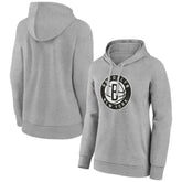 Gray Brooklyn Nets Women's Alternate Logo Pullover Hoodie | NBA