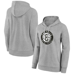 Gray Brooklyn Nets Women's Alternate Logo Pullover Hoodie | NBA