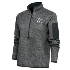 Kansas City Royals Antigua Women's Logo Fortune Quarter-Zip Pullover Jacket - MLB Jackets