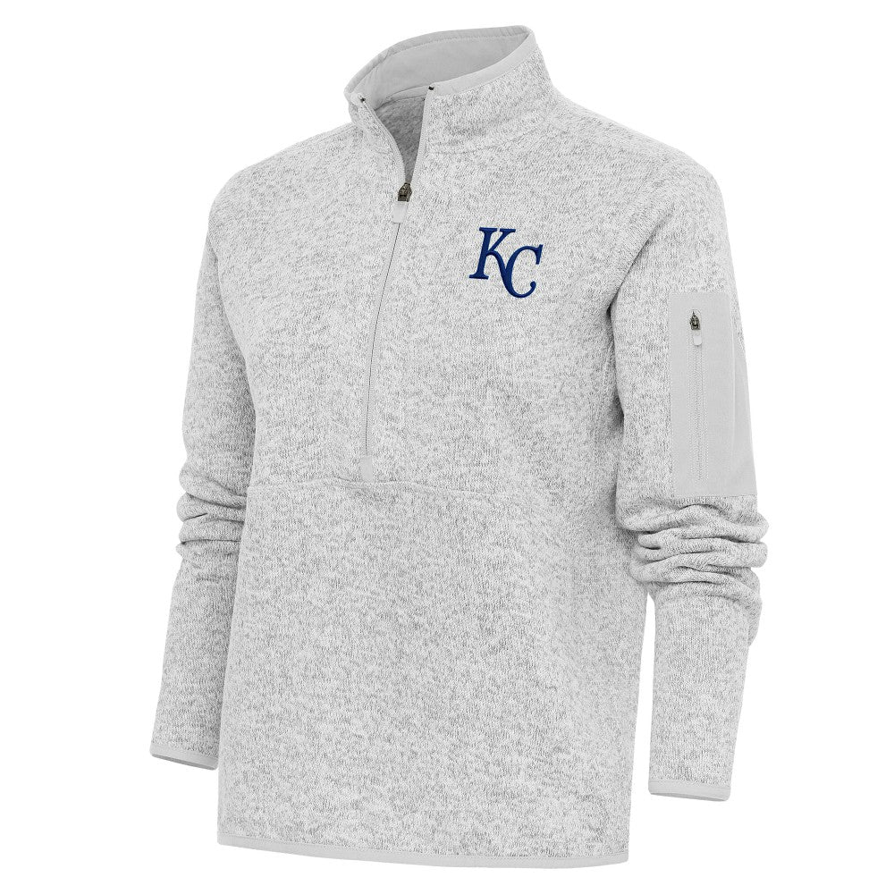 Kansas City Royals Antigua Women's Logo Fortune Quarter-Zip Pullover Jacket - MLB Jackets