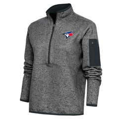 Toronto Blue Jays Antigua Women's Logo Fortune Quarter-Zip Pullover Jacket - MLB Jackets