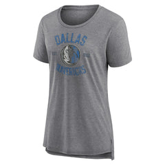 Heather Gray Dallas Mavericks Women's Heritage Tri-Blend T-Shirt sale | NBA