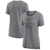 Heather Gray Denver Nuggets Women's Heritage Tri-Blend T-Shirt sale | NBA