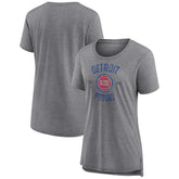 Heather Gray Detroit Pistons Women's Heritage Tri-Blend T-Shirt sale | NBA
