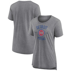 Heather Gray Detroit Pistons Women's Heritage Tri-Blend T-Shirt sale | NBA
