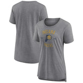Heather Gray Indiana Pacers Women's Heritage Tri-Blend T-Shirt | NBA