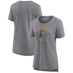 Heather Gray Indiana Pacers Women's Heritage Tri-Blend T-Shirt | NBA