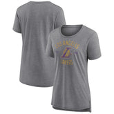 Heather Gray Los Angeles Lakers Women's Heritage Tri-Blend T-Shirt | NBA