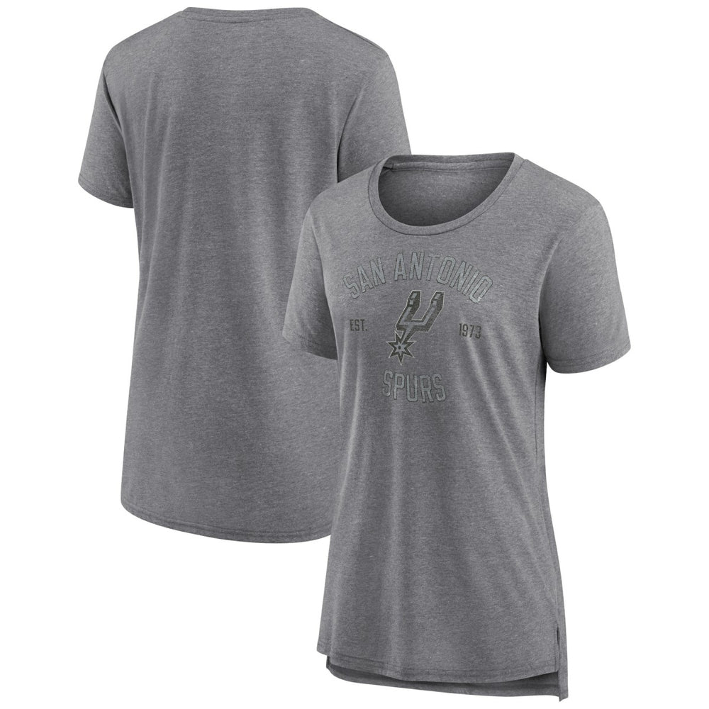 Heather Gray San Antonio Spurs Women's Heritage Tri-Blend T-Shirt | NBA