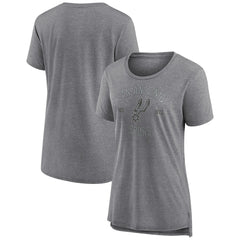 Heather Gray San Antonio Spurs Women's Heritage Tri-Blend T-Shirt | NBA
