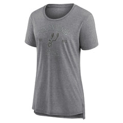 Heather Gray San Antonio Spurs Women's Heritage Tri-Blend T-Shirt | NBA