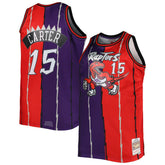 Purple/Red Vince Carter Toronto Raptors Big & Tall Hardwood Classics 1998/99 Split Swingman Jersey | NBA