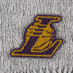 Gray Los Angeles Lakers Lusso Women's Scarletts Lantern Sleeve Tri-Blend V-Neck Pullover Sweater | NBA
