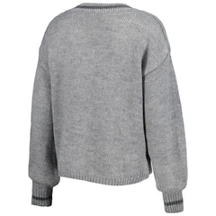 Gray Phoenix Suns Lusso Women's Scarletts Lantern Sleeve Tri-Blend V-Neck Pullover Sweater | NBA