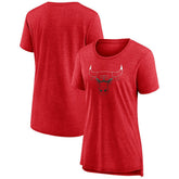 Heather Red Chicago Bulls Women's Gradient Logo Tri-Blend T-Shirt sale | NBA