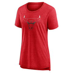 Heather Red Chicago Bulls Women's Gradient Logo Tri-Blend T-Shirt sale | NBA