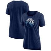 Heather Navy Minnesota Timberwolves Women's Gradient Logo Tri-Blend T-Shirt | NBA