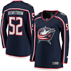 Emil Bemstrom Columbus Blue Jackets Fanatics Women's Home Breakaway Player Jersey - NHL Jerseys