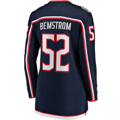 Emil Bemstrom Columbus Blue Jackets Fanatics Women's Home Breakaway Player Jersey - NHL Jerseys