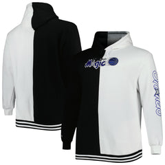 Black/White Orlando Magic Hardwood Classics Big & Tall Hardwood Classics Split Pullover Hoodie | NBA