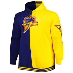 Navy/Gold Golden State Warriors Big & Tall Hardwood Classics Split Pullover Hoodie sale | NBA