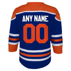 Edmonton Oilers Youth Home Replica Custom Jersey - NHL Jerseys