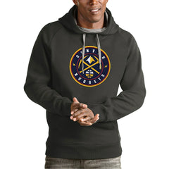 Charcoal Denver Nuggets Antigua Team Logo Victory Pullover Hoodie sale | NBA