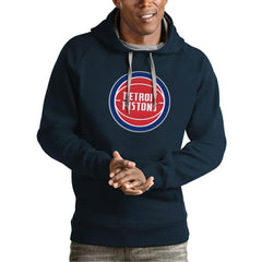 Navy Detroit Pistons Antigua Team Logo Victory Pullover Hoodie sale | NBA