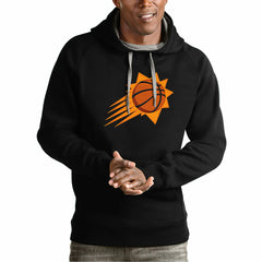 Black Phoenix Suns Antigua Team Logo Victory Pullover Hoodie | NBA