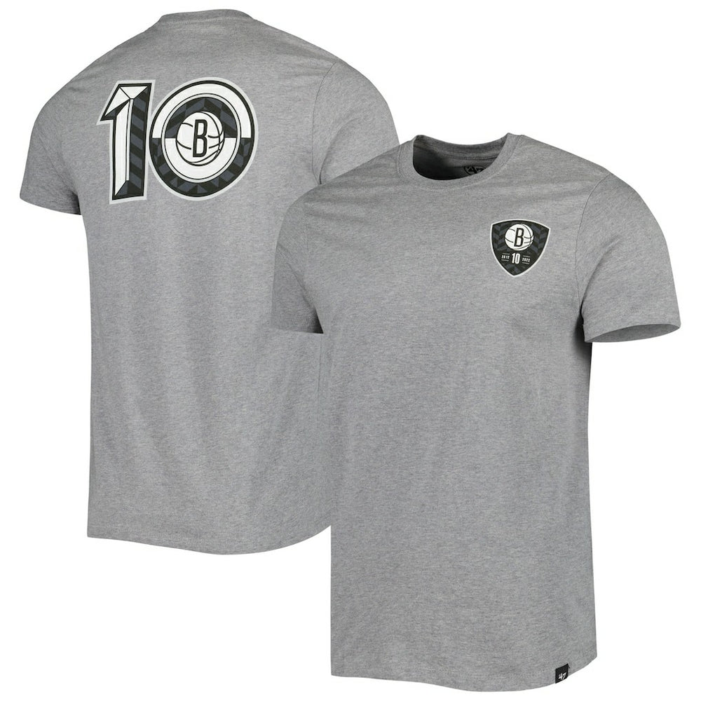 Heather Gray Brooklyn Nets '47 10th Anniversary Backer T-Shirt | NBA