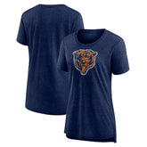 Chicago Bears Women's Throwback Team Logo Tri-Blend T-Shirt | NFL Discount