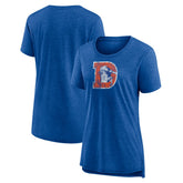 Denver Broncos Women's Throwback Team Logo Tri-Blend T-Shirt | NFL Near me