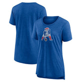 New England Patriots Women's Throwback Team Logo Tri-Blend T-Shirt | NFL Hot
