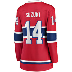Nick Suzuki Montreal Canadiens Fanatics Women's Home Captain Patch Breakaway Player Jersey - NHL Jerseys
