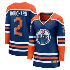 Evan Bouchard Edmonton Oilers Fanatics Women's Home Breakaway Player Jersey - NHL Jerseys