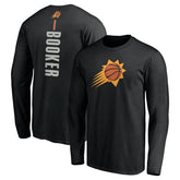 Black Devin Booker Phoenix Suns Playmaker Name & Number Long Sleeve T-Shirt | NBA
