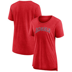Los Angeles Angels Women's Official Wordmark Tri-Blend T-Shirt - MLB T-shirts