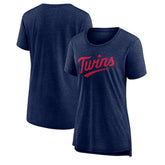 Minnesota Twins Women's Official Wordmark Tri-Blend T-Shirt - MLB T-shirts
