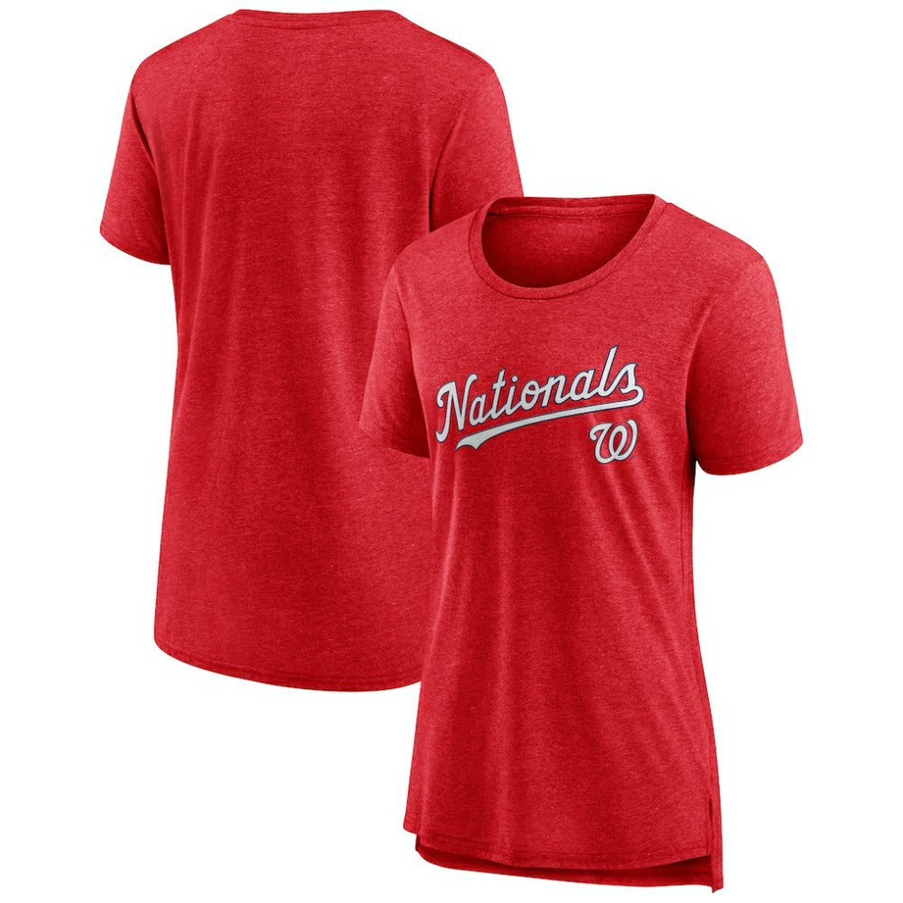 Washington Nationals Women's Official Wordmark Tri-Blend T-Shirt - MLB T-shirts