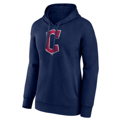 Cleveland Guardians Women's Distressed Team Pullover Hoodie - MLB Hoodies