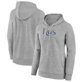 Tampa Bay Rays Women's Distressed Team Pullover Hoodie - MLB Hoodies